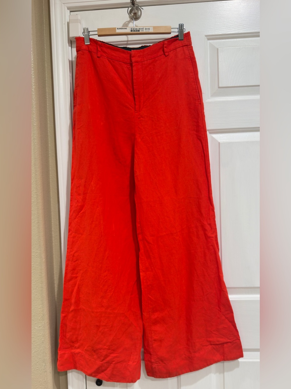 Zara Wide-Leg Pants in Bright Red